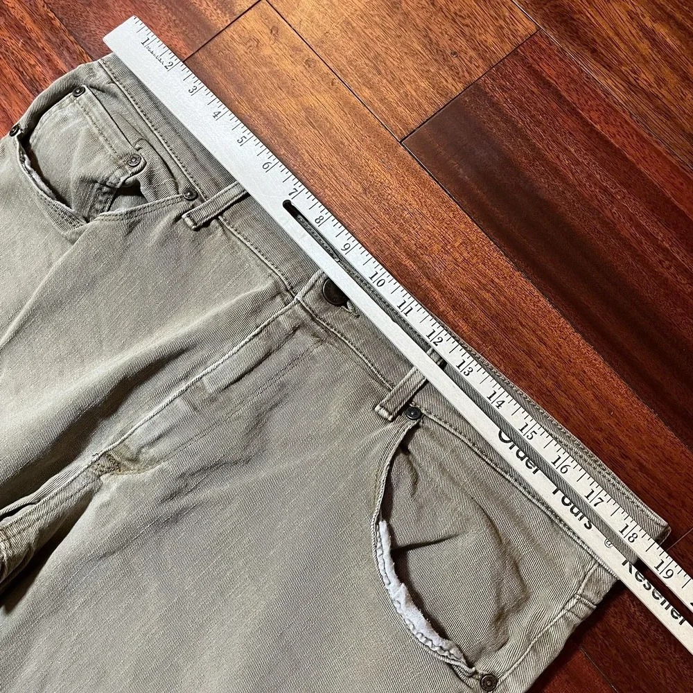 Mott & Bow Jeans Mens 36x30 Fits 36x28 Tan Beige Stretch Straight Leg Casual